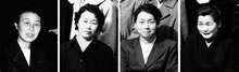 総合科目「家政概論」担当教員　左から　別所秀子・竹ノ内ユキ・久次米哲子・大西マサエ